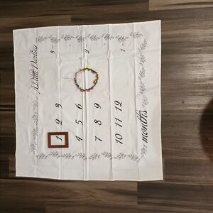A Little Darling Baby Monthly Milestone Blanket Photo Prop